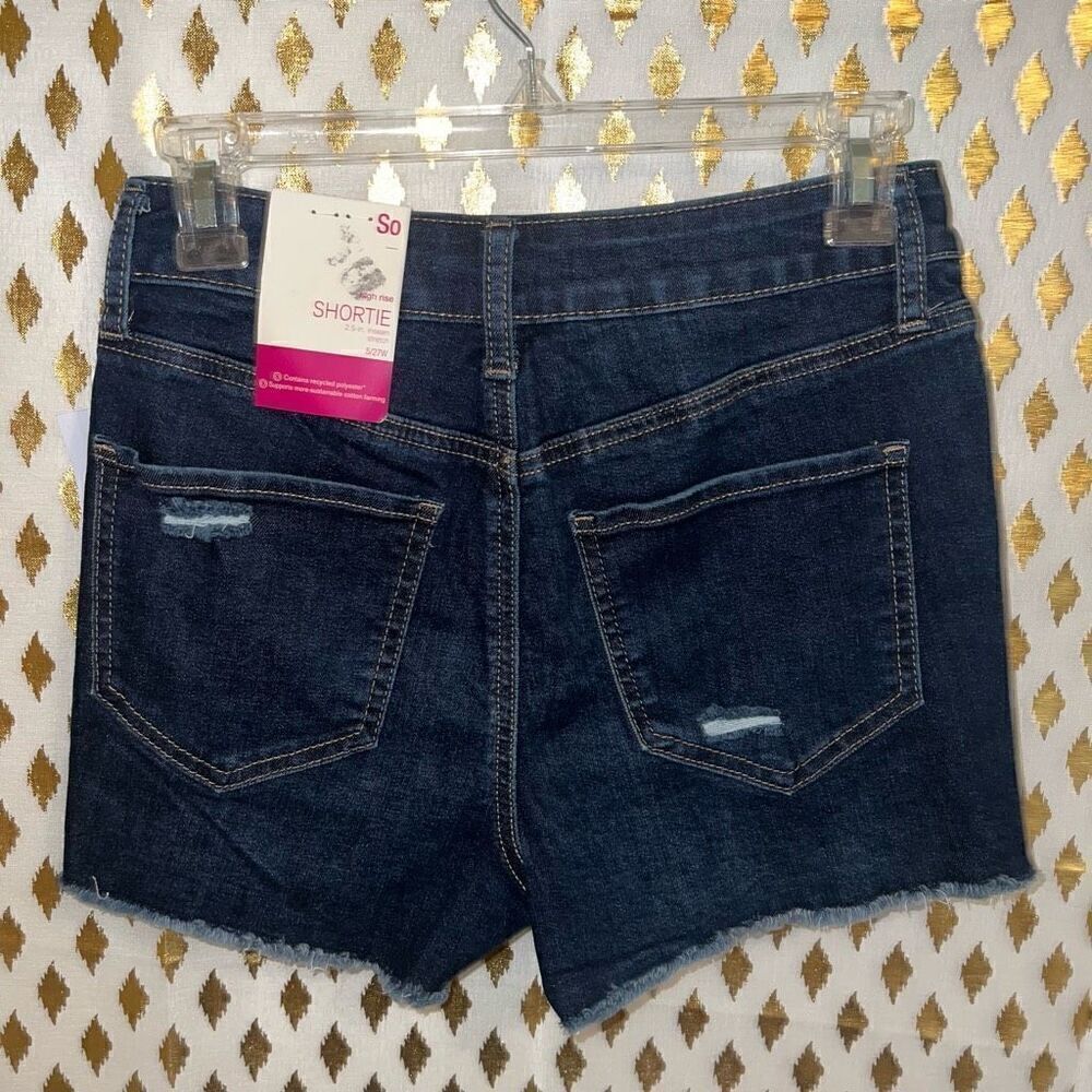 NWT So Shorties high rise Jean denim cut off shorts size 5 ￼